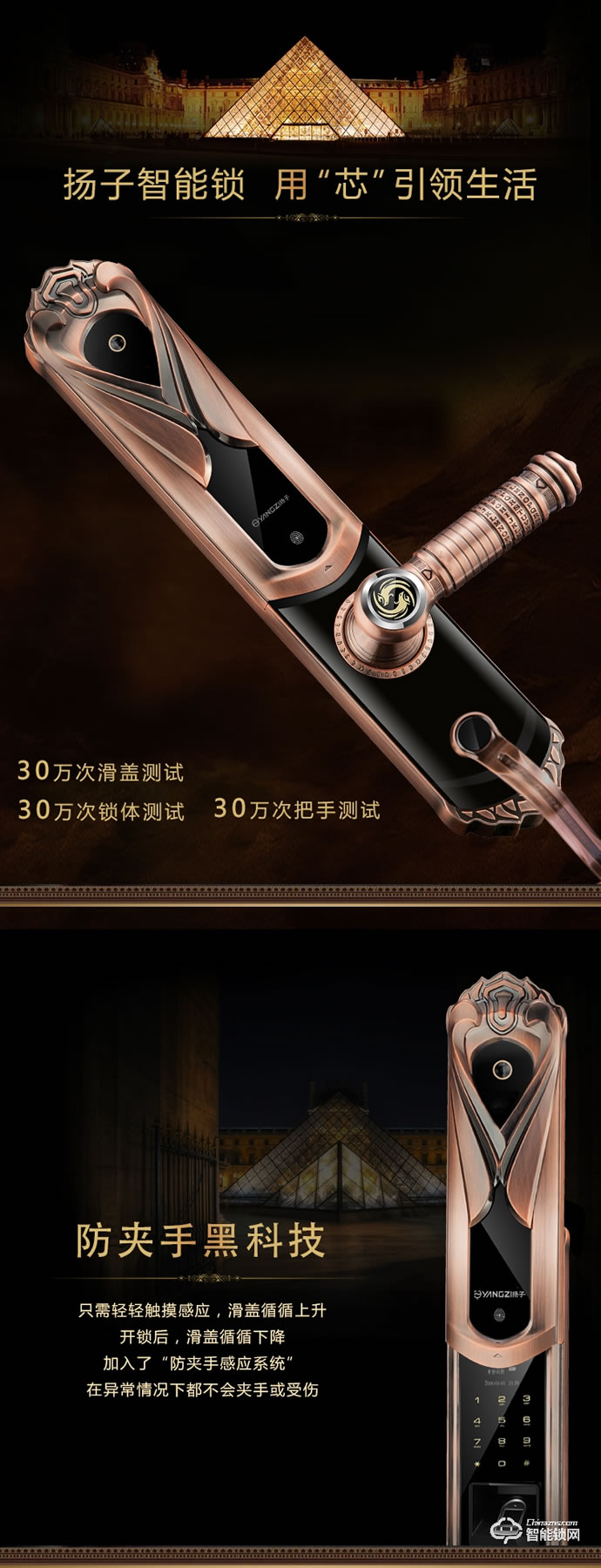 揚(yáng)子智能鎖 888家用別墅大門(mén)密碼鎖