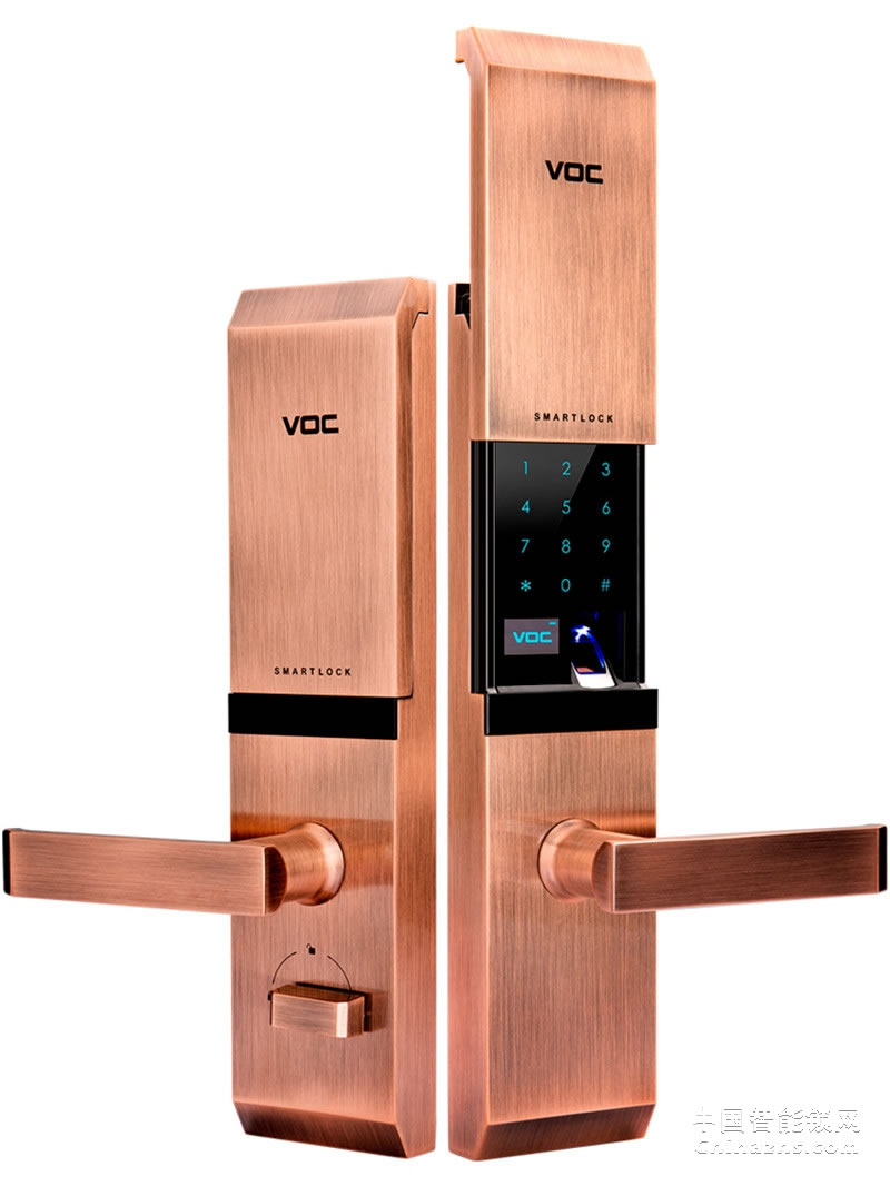 VOC指紋鎖T77F 通用型全自動(dòng)電子密碼鎖