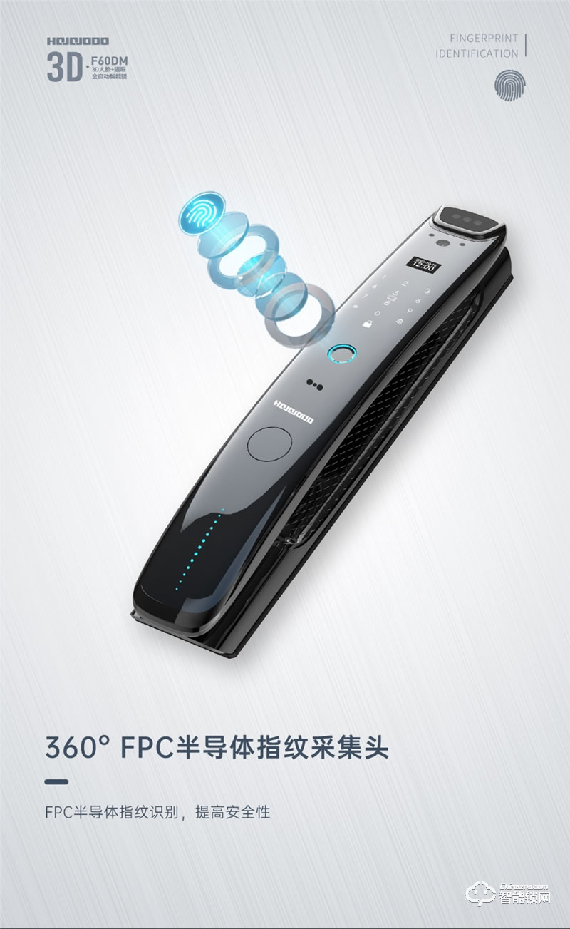 皇家金盾人臉鎖 F60DM全自動3D人臉識別電子貓眼智能鎖